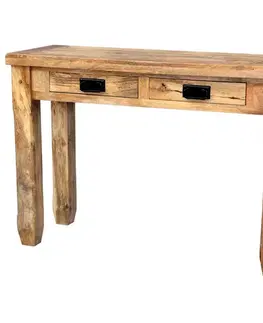 Konzolové stolíky Konzolový stolík Devi 110x76x40 indický masív mango