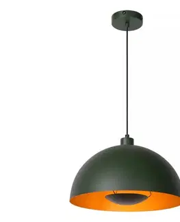 Svietidlá Lucide 45496/01/33 - Luster na lanku SIEMON 1xE27/40W/230V zelená 45496/01/33