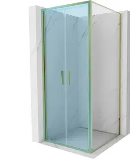 Sprchovacie kúty MEXEN - Bočná stena pre Exo 100x200 6mm zlato, transparent 810-100-000-50-00
