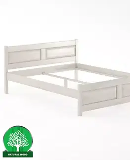 Drevené postele Posteľ buková LK109–180x200 bielený