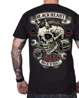 Pánske tričká Tričko BLACK HEART Liberty čierna - L