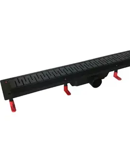 Sprchovacie kúty HOPA - Odtokový žľab Standardline BLACK - Dĺžka - 70, Variant roštu - Harmony OLPZLABST69BM