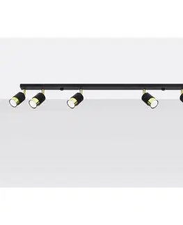 Lampy do obývačky Stropné bodové svietidlo  Nero 6 A-1073 čierna/zlatá