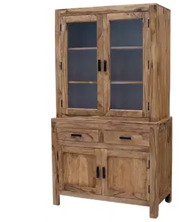 Jedáleň Vitrína Rami 95/100x180x50 indický masív palisander