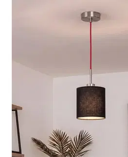 Svietidlá Brilagi - LED luster na lanku NUBILA 1xE27/60W/230V pr. 14 cm červená/čierna EG32516+BG1581