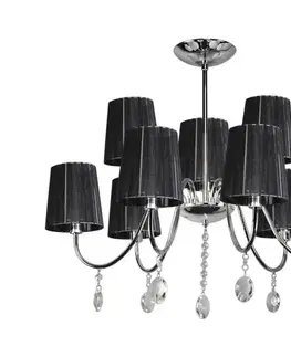 Svietidlá  Luster na tyči SORENTO 9xE14/40W/230V čierna 39-38074