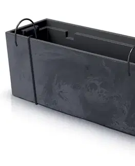 Kvetináče a truhlíky NABBI DUC600EW plastový balkónový kvetináč 58 cm antracit