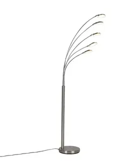 Stojace lampy Stojaca lampa z ocele vrátane LED s dotykovým stmievačom - Sixties Trento