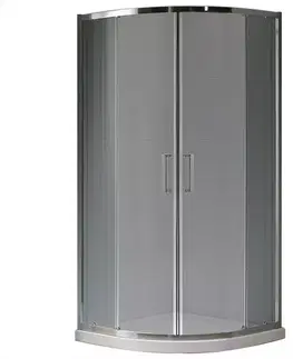 Sprchové kúty 90x90 Štvrťkruhový Sprchový kút Aura 90x90x190 grafit - chróm