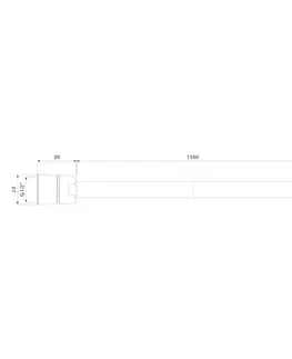 Kúpeľňové batérie SAPHO - POWERFLEX plastová sprchová hadica, 150cm, zlato mat FLEX150GO