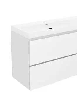 Kúpeľňový nábytok Kúpeľňová skrinka s umývadlom SAT B-Way 119x50x45 cm biela lesk BWAY2120WU4 BWAY2120WU4