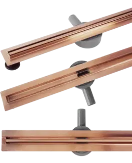 Sprchovacie kúty REA - Odtokový žľab Neox Slim pre Brushed Copper 90 REA-G4808