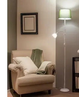 Lampy BRILAGI - Stojacia lampa CERIA 1xE27/100W/230V + 1xE14/25W biela/zelená 1xBG2824+1xEG781039