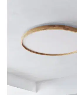 Svietidlá BRILAGI -LED Stmievateľné svietidlo ALSON LED/72W/230V 3000-6500K dub pr. 78 cm+diaľkový ovládač WO800-OEM8-80