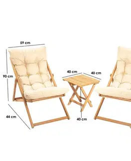 Záhradné jedálenské sety Garden Table & Chairs Set (3 Pieces) My005