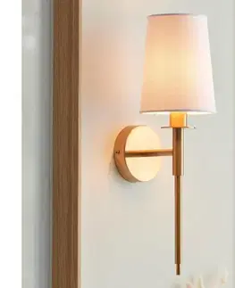 Svietidlá Endon 110738 - Nástenné svietidlo 1xE14/6W/230V biela/zlatá 110738