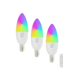 Žiarovky  NEO LITE SMART sada 3x žárovka LED E14 6W RGB+CCT, stmívatelná, Wi-Fi, Beacon, DO, TUYA 07716CDO