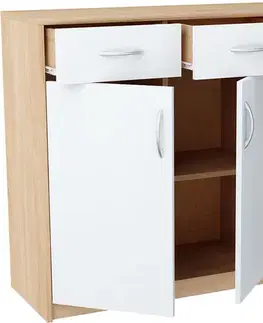 Komody a skrinky ANES komoda 3D3S, dub sonoma/biela
