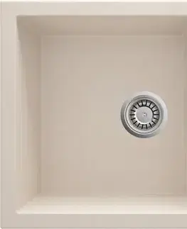 Kuchynské drezy DEANTE DEANTE - Andante beige - Granitový drez s odkvapkávačom ZQN_5113