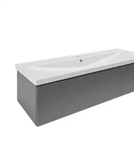 Kúpeľňový nábytok Kúpeľňová skrinka s umývadlom SAT Feel 120x30x44, 8 cm antracit mat SATFEEL2120ANTU5 SATFEEL2120ANTU5