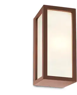 Svietidlá Redo 9897 - Vonkajšie nástenné svietidlo BRICK 1xE27/23W/230V IP54 hnedá 9897