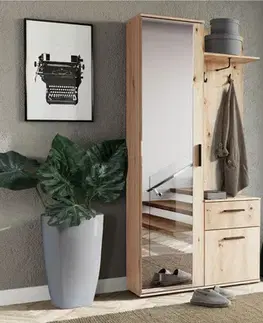 Predsieňové zostavy Predsieň so zrkadlom NORA, dub artisan 