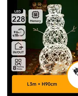 Vianočné dekorácie  B.V. -LED Vonkajšia vianočná dekorácia LED/3,6W/31/230V 2700K 90cm IP44 snehuliak B10303K6I
