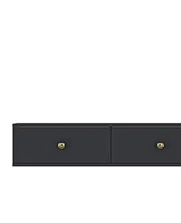 TV stolíky TV stolík Zuzu 120 - Anthracite, Gold