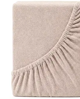 Plachty 4Home froté prestieradlo Perfect kávová, 180 x 200 cm