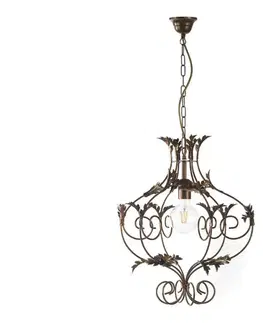 Svietidlá ONLI - Luster na reťazi CONTESSA 1xE27/22W/230V bronzová 1735/SB