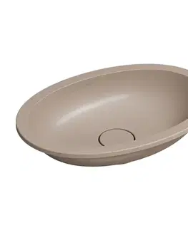 Umývadlá OMNIRES - SHELL M+ podumývadlo, 48 x 31 cm, piesková béžová matná, SHELL480UPDB