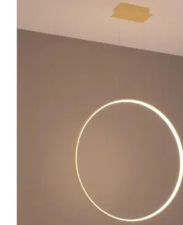 Svietidlá Thoro TH.175 - LED Luster na lanku RIO LED/50W/230V CRI90 3000K pr. 78 cm zlatá TH.175
