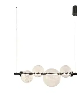 Stropná svetla PLAYA lampa wisząca czarny pozioma 12W LED 3000K klosz bezbarwny