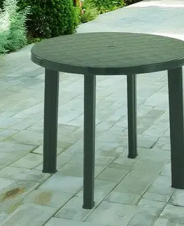 Záhradné stoly KONDELA Tundo záhradný stôl zelená