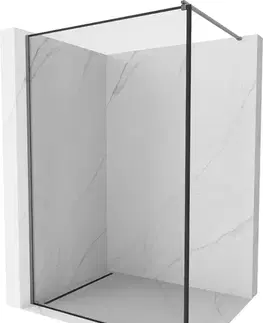 Sprchové dvere MEXEN/S - Kyoto Sprchová zástena WALK-IN 60 x 200, čierny vzor 8 mm, grafit kartáčovaná 800-060-101-66-70