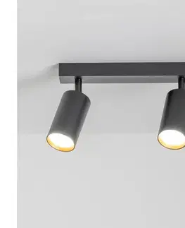 Svietidlá BRILAGI - Bodové svietidlo SELE 2xGU10/30W/230V čierna/zlatá WO-B3-OEM