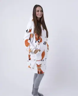 Dámske mikiny MKLozkoviny.sk Mikroplyšová mikina – Líšky 02 veľkosť M