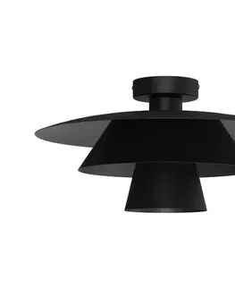 Svietidlá  Stropné svietidlo PLATO 1xE27/15W/230V pr. 38 cm čierne 4493