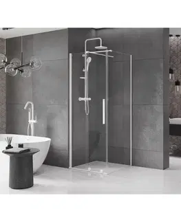 Sprchovacie kúty MEXEN/S - Velár sprchovací kút 120 x 120, transparent, biela 871-120-120-01-20