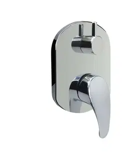 Kúpeľňové batérie Mereo Sprchová podomietková batéria s trojcestným prepínačom, Sonáta, Mbox, oválny kryt, chróm CB60157B