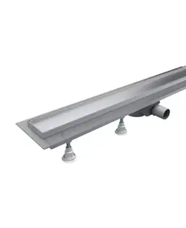 Sprchovacie kúty OMNIRES - LOWFIX lineárny sprchový odtok s krycou doskou pre dlažbu, 60 cm srebrny /SL/ LOWFIX60TSL