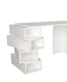 Písacie stoly YENGA škandinávsky písací stôl, biela
