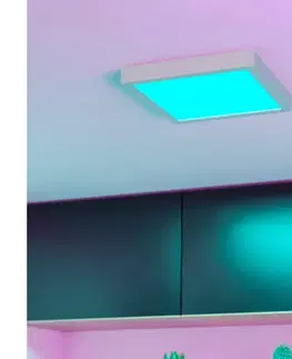 Svietidlá Eglo 901378 - LED RGBW stmievateľné dymové stropné svietidlo FUEVA-Z LED/10,5W/230V 22x22cm IP44 biela 901378