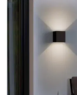 LED osvetlenie Eglo 901064 - LED Vonkajšie nástenné svietidlo CALPINO 2xLED/2,8W/230V IP54 čierna 901064