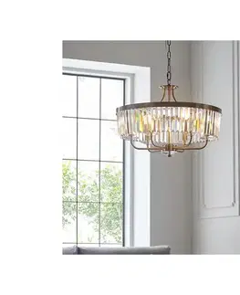 Svietidlá Endon 102505 - Luster na reťazi 6xE14/6W/230V priemer 55 cm mosadz 102505