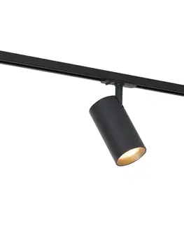 Koľajnicové svetelné systémy Moderný reflektor čierny pre 1-fázový koľajnicový systém vrátane LED - Iconic Mark
