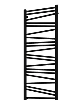 Radiátory do kúpeľne Radiátor kombinovaný SAT Lilon 133,5x50 cm černá matná SATRALI1335500BL SATRALI1335500BL