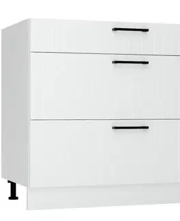 Kuchynské skrinky stojace Skrinka do kuchyne  Kate d90pc s/3 biely hrášok