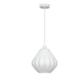 Svietidlá Viokef Lighting Závesné svietidlo na lanku CARSON 1xE27/40W/230V biele 4328200