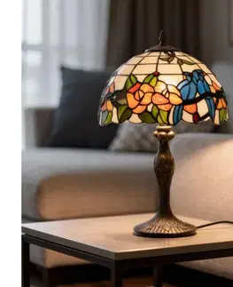Lampy BRILAGI - Tiffany vitrážová stolová lampa JUNGLE 1xE27/60W/230V BRT-12003B
